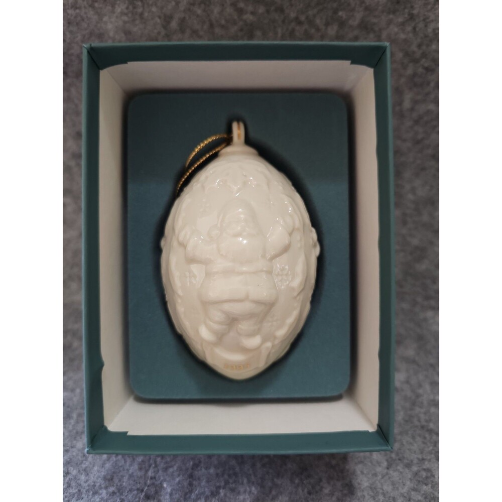 Lenox 1995 Annual Christmas Ornament Egg Shaped Santa Ball Ornament-A67